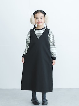 「アイテム（ワンピース/ドレス）」を使った、DOORS KIDSさん（キッズ・120cm）の秋コーディネート