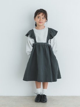 「アイテム（ジャンパースカート）」を使った、DOORS KIDSさん（キッズ・120cm）の秋コーディネート