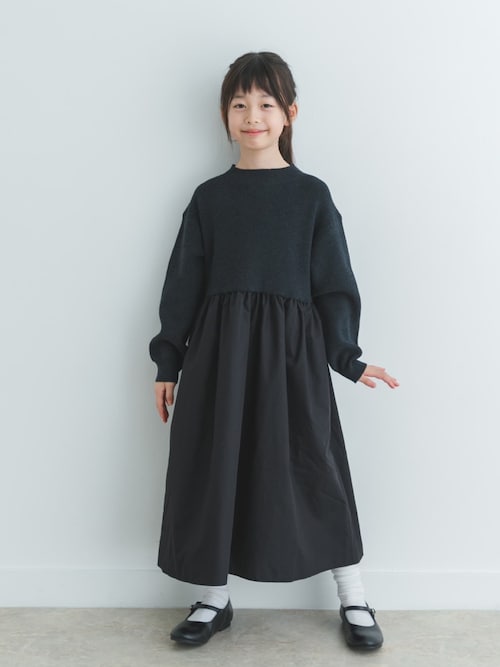 セール】『親子リンク』ニットドッキングワンピース(KIDS)（ワンピース