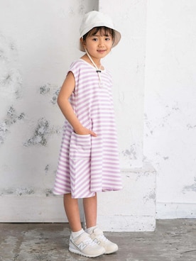 「NEW BALANCE（ニューバランス）のアイテム」を使った、DOORS KIDSさん（キッズ・120cm）の夏コーディネート