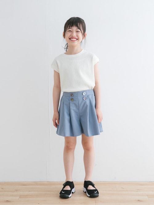 セール】『WEB/一部店舗限定サイズ』フロントボタンキュロット