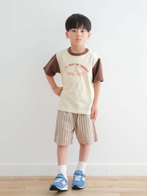 『WEB/一部店舗限定サイズ』配色ロゴTシャツ(KIDS)