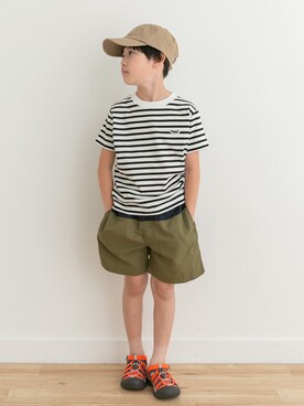 「TOWNCRAFT（タウンクラフト）のアイテム（帽子）」を使った、DOORS KIDSさん（キッズ・120cm）の夏コーディネート