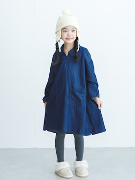 「アイテム（ワンピース/ドレス）」を使った、DOORS KIDSさん（キッズ・120cm）の秋コーディネート