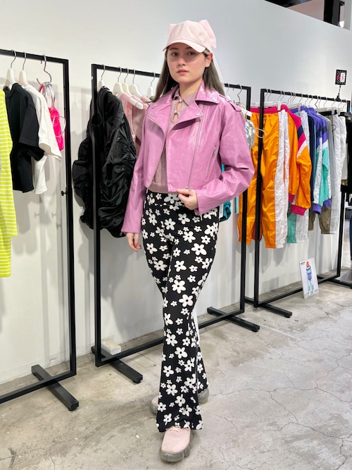 RETROフェイクレザーライダースジャケット – ANNA SUI NYC
