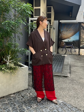 「アイテム（ジャケット/アウター）」を使った、yaeさん（レディース・153cm・40代）の夏コーディネート