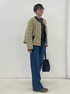 「アイテム（ダウンジャケット/コート）」を使った、nol SUGAさん（レディース・158cm）の秋コーディネート