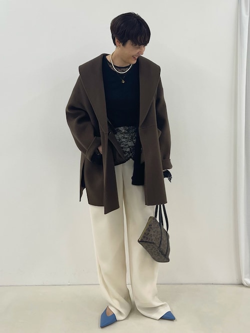 セットアップ対応》ウォッシャブルダブルクロスサテンイージーワイド