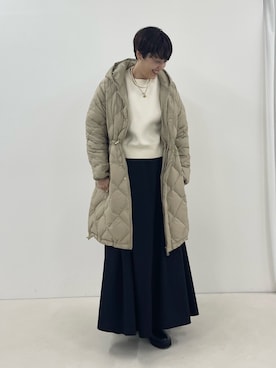 「アイテム（ダウンジャケット/コート）」を使った、nol SUGAさん（レディース・158cm）の秋コーディネート