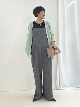 「NOLLEY’S Sophi（ノーリーズソフィ）のアイテム（オールインワン・サロペット）」を使った、nol SUGAさん（レディース・158cm）の秋コーディネート
