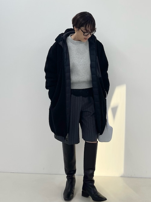 ◇【WEB限定】【TAION/タイオン】別注ボア×ダウンフードコート