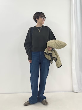 「アイテム（ダウンジャケット/コート）」を使った、nol SUGAさん（レディース・158cm）の秋コーディネート