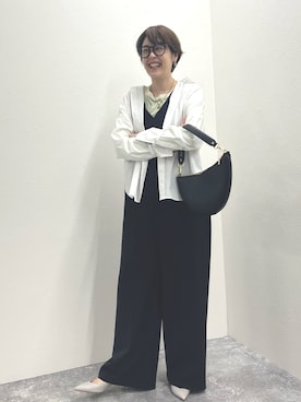 「NOLLEY’S Sophi（ノーリーズソフィ）のアイテム（オールインワン・サロペット）」を使った、nol SUGAさん（レディース・158cm）の冬コーディネート