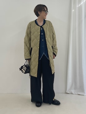 「アイテム（ダウンジャケット/コート）」を使った、nol SUGAさん（レディース・158cm）の秋コーディネート