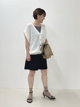 「NOLLEY’S（ノーリーズ）のストラップサンダル（サンダル）」を使った、nol SUGAさん（レディース・158cm）の春コーディネート