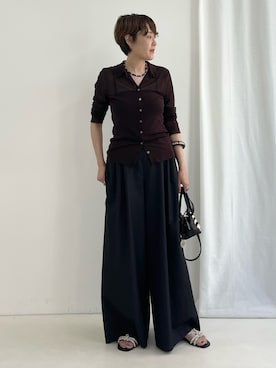 「アイテム（カーディガン/ボレロ）」を使った、nol SUGAさん（レディース・158cm）の夏コーディネート