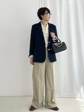 「NOLLEY’S Sophi（ノーリーズソフィ）のアイテム（ジャケット/アウター）」を使った、nol SUGAさん（骨格ストレート・レディース・158cm）の冬コーディネート