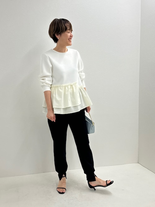 ２点まとめ買い BOSS MARTIN KAYMER シャツ L&パンツ セール】◇【WEB限定】カットジョーゼットジョガーパンツ