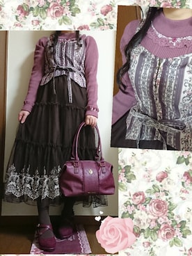 「axes femme（アクシーズファム）のアイテム（バッグ）」を使った、しゃけまろさん（レディース・148cm）の冬コーディネート
