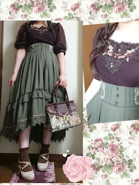 「axes femme（アクシーズファム）のアイテム（バッグ）」を使った、しゃけまろさん（レディース・148cm）の秋コーディネート