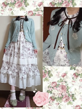 「axes femme POETIQUE（アクシーズファムポエティック）のアイテム（シューズ）」を使った、しゃけまろさん（レディース・148cm）の夏コーディネート