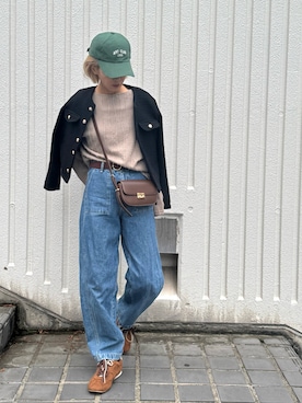 「アイテム（Tシャツ/カットソー）」を使った、ミドリ🐎🐎🐎さん（レディース・160cm）の秋コーディネート