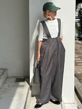「アイテム（オールインワン・サロペット）」を使った、ミドリ🐎🐎🐎さん（レディース・160cm）の夏コーディネート