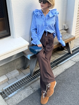 「アイテム（スニーカー）」を使った、ミドリ🐎🐎🐎さん（レディース・160cm）の夏コーディネート