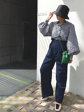「passage mignon/flaneur（パサージュミニョンフラヌール）のアイテム」を使った、ミドリ🐎🐎🐎さん（レディース・160cm）の夏コーディネート