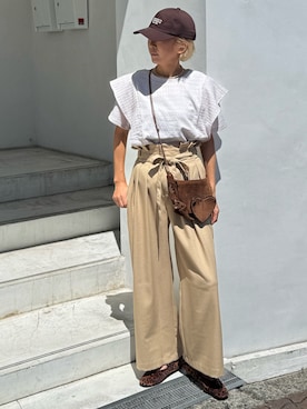 「H&M（エイチ・アンド・エム）のアイテム」を使った、ミドリ🐎🐎🐎さん（レディース・160cm）の夏コーディネート