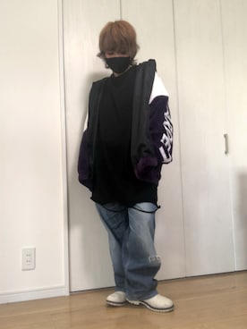 「メンズライクコーデ」｜「アイテム（ブーツ）」を使った、reeeeenattiさん（レディース・156cm）の冬コーディネート