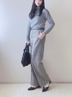 「GUコーデ」｜「アイテム（トートバッグ）」を使った、susan925さん（レディース・163cm）の冬コーディネート