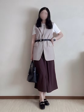 「アイテム（ベルト）」を使った、susan925さん（レディース・163cm）の秋コーディネート