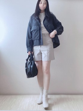 「いつもありがとうございます」｜「アイテム（ブルゾン）」を使った、susan925さん（レディース・163cm）の秋コーディネート