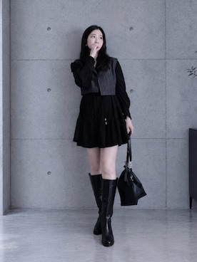 「アイテム（イヤリング）」を使った、susan925さん（レディース・163cm）の秋コーディネート