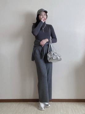 「アイテム（帽子）」を使った、susan925さん（レディース・163cm）の秋コーディネート