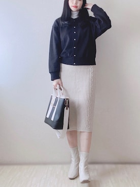 「FREE'S MART（フリーズマート）のアイテム（ワンピース/ドレス）」を使った、susan925さん（レディース・163cm）の冬コーディネート