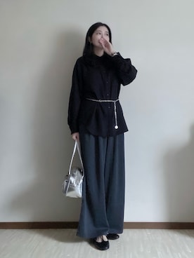 「アイテム（イヤリング）」を使った、susan925さん（レディース・163cm）の秋コーディネート