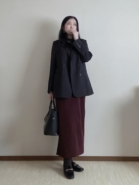 「アイテム（ストール/ショール）」を使った、susan925さん（レディース・163cm）の秋コーディネート