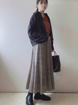 「いつもありがとうございます」｜「アイテム（その他アウター）」を使った、susan925さん（レディース・163cm）の秋コーディネート