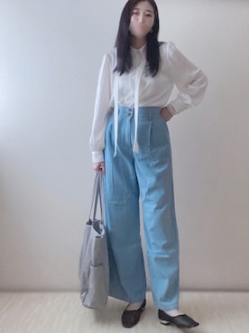 「ボウタイ」｜「アイテム（その他）」を使った、susan925さん（レディース・163cm）の夏コーディネート