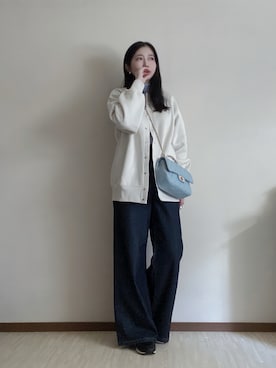 「アイテム（イヤリング）」を使った、susan925さん（レディース・163cm）の冬コーディネート