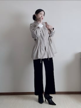 「アイテム（イヤリング）」を使った、susan925さん（レディース・163cm）の秋コーディネート