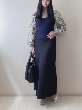 「マキシスカート」｜「アイテム（その他）」を使った、susan925さん（レディース・163cm）の秋コーディネート