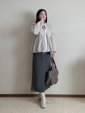 「アイテム（イヤリング）」を使った、susan925さん（レディース・163cm）の秋コーディネート