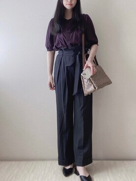 「ブラウスコーデ」｜「アイテム（その他）」を使った、susan925さん（レディース・163cm）の夏コーディネート