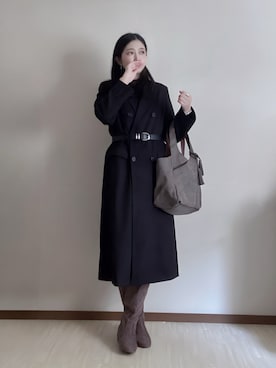 「アイテム（イヤリング）」を使った、susan925さん（レディース・163cm）の秋コーディネート