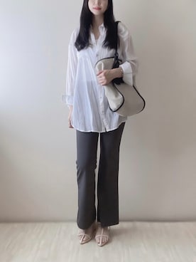 「AS KNOW AS plus（アズノゥアズプラス）のアイテム（トップス）」を使った、susan925さん（レディース・163cm）の夏コーディネート