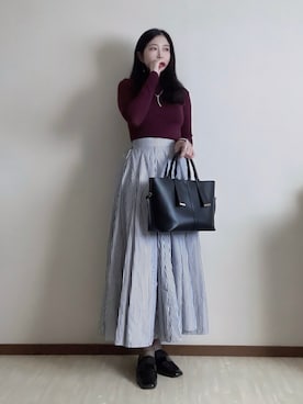 「アイテム（イヤリング）」を使った、susan925さん（レディース・163cm）の秋コーディネート