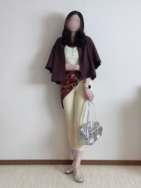 「ORiental TRaffic（オリエンタルトラフィック）のバレエシューズ R-4006（バレエシューズ）」を使った、susan925さん（レディース・163cm）の夏コーディネート